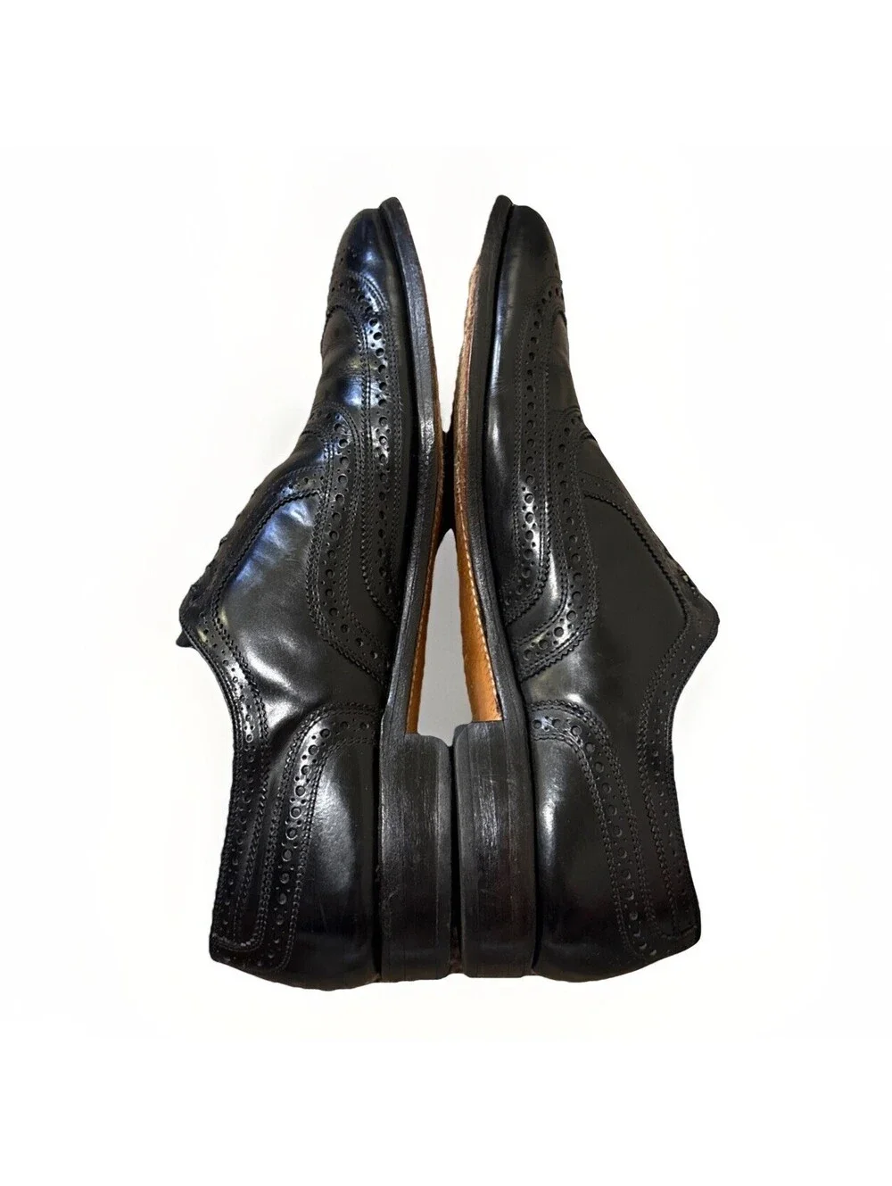 Allen Edmonds McAllister All Leather Wingtip Oxfords Size 12 A Black